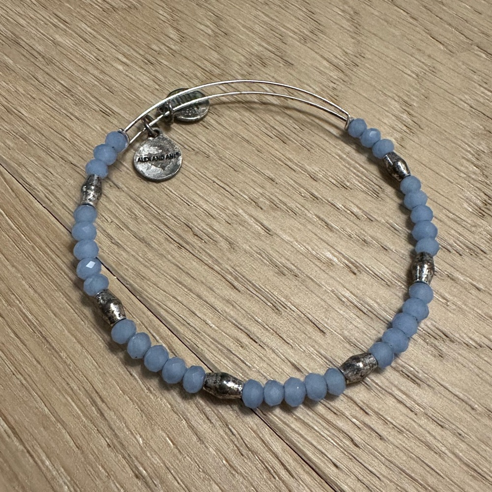 Alex and Ani bracelet with blue beads